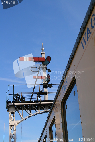 Image of Vintage Railway Carriage & Signals