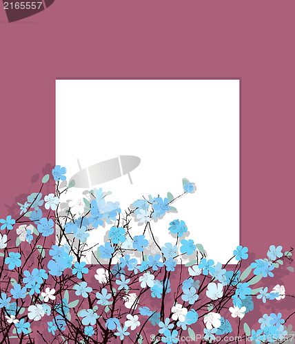 Image of Blue flowers card