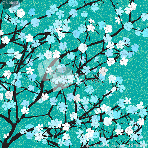 Image of Blue floral print