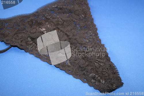 Image of Black Thong Detail