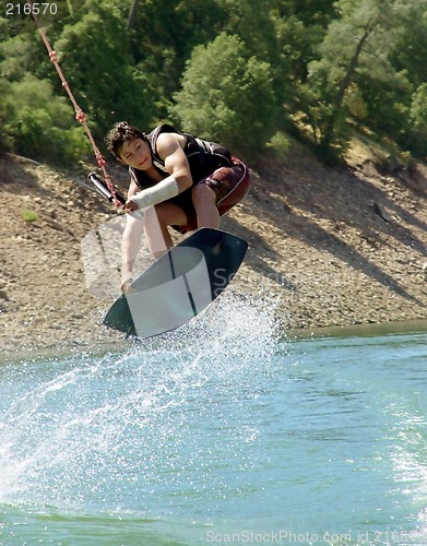 Image of Boy Wakeboarding