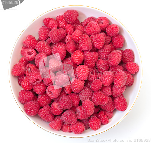 Image of Ripe Berry Red Raspberry in Bowl