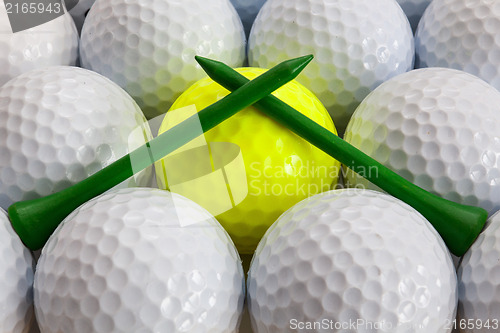 Image of Golf balls and tees 