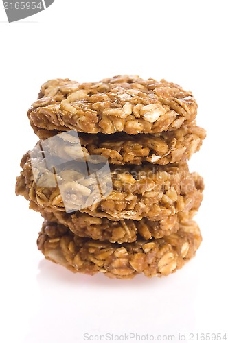 Image of oat cakes on a white background 