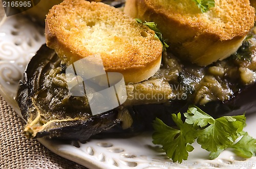 Image of Baked stuffed eggplant