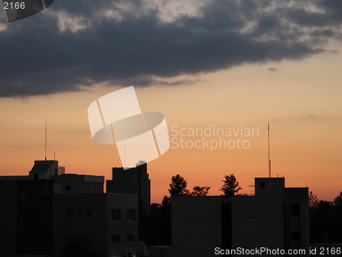 Image of Urban sunset. Nicosia. Cyprus