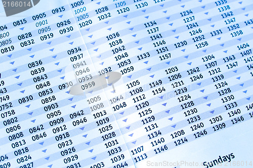 Image of Timetable