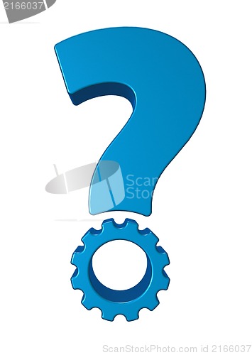 Image of gear wheel question mark