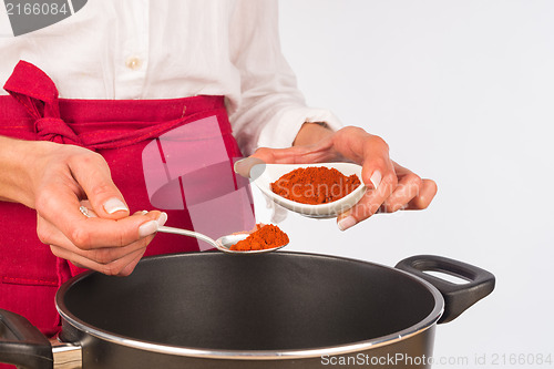 Image of Seasoning with paprika