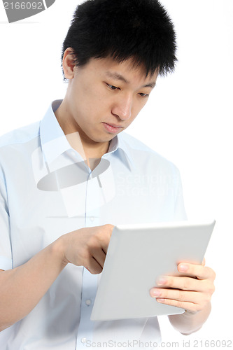 Image of Man with tablet