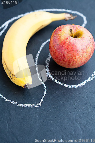 Image of Apple and banana