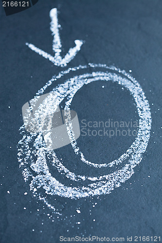 Image of Chalk circles and arrow