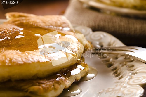 Image of Pancakes with syrup