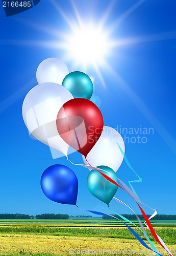 Image of soaring toy balloons