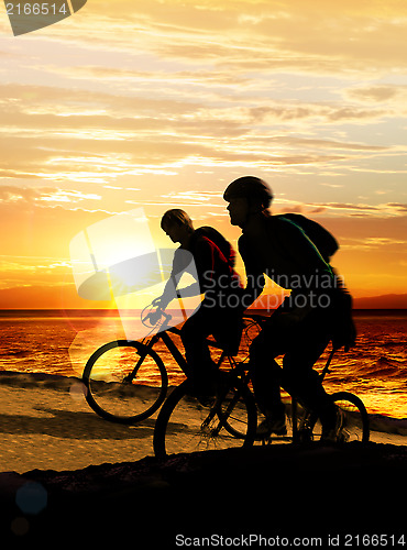 Image of Couple on bicycles