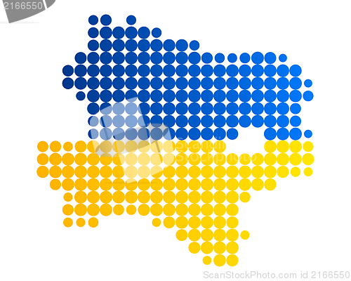 Image of Map and flag of Lower Austria