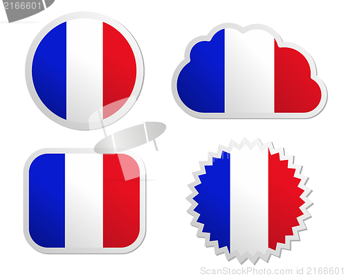 Image of France flag labels