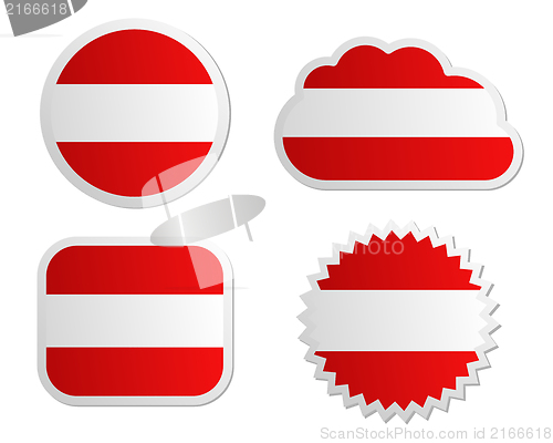 Image of Austria flag labels