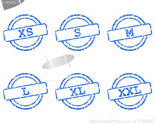 Image of Clothing size stamps