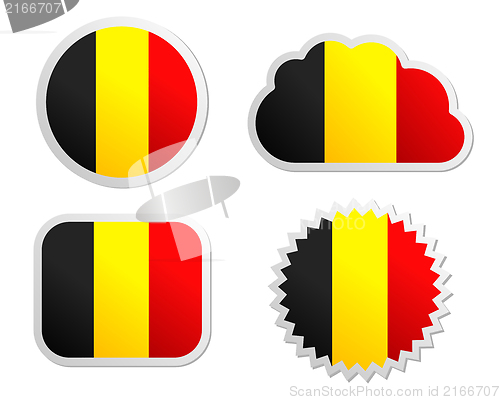 Image of Belgium flag labels