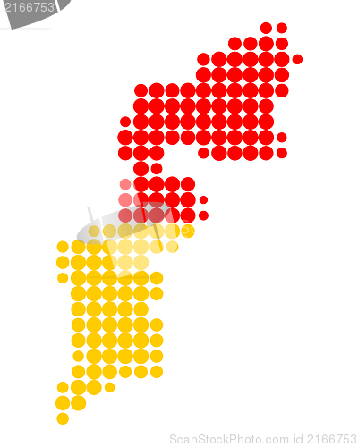 Image of Map and flag of Burgenland