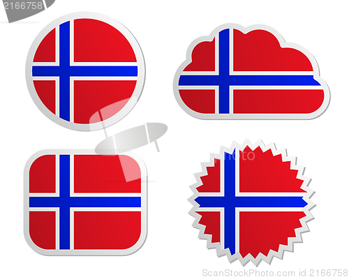 Image of Norway flag labels