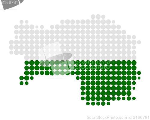 Image of Map and flag of Styria