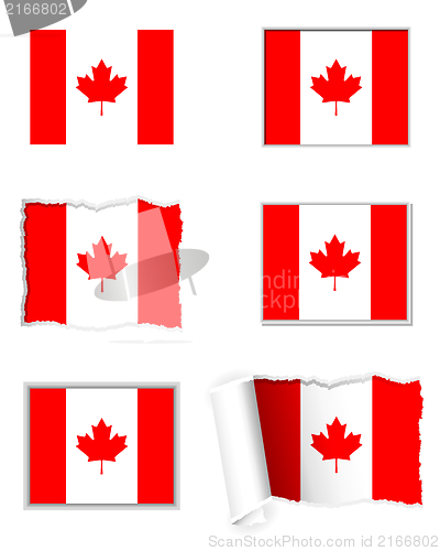 Image of Canada flag set