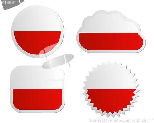 Image of Poland flag labels