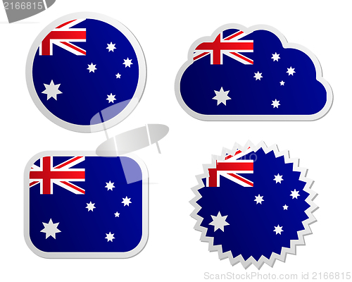 Image of Australia flag labels