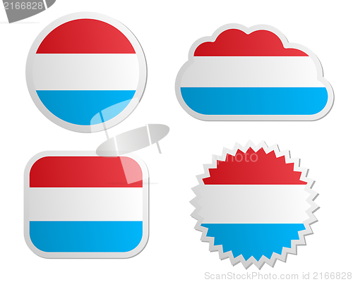 Image of Luxembourg flag labels