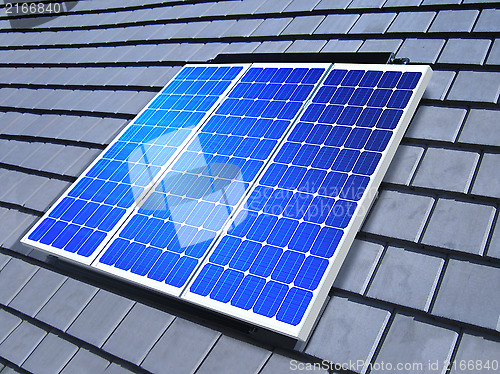 Image of solar-cell array on roof