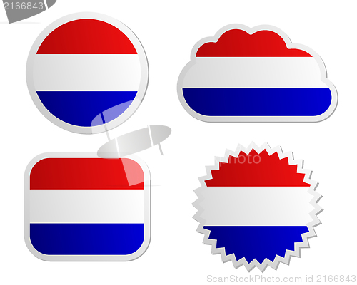 Image of Netherlands flag labels