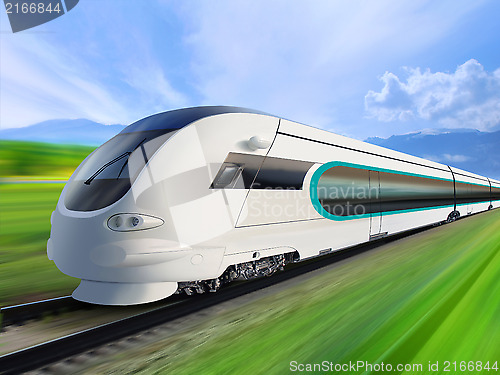 Image of super streamlined train