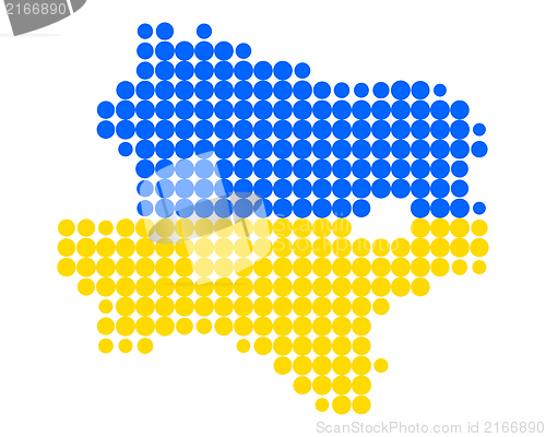 Image of Map and flag of Lower Austria