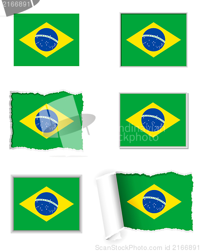 Image of Brazil flag set