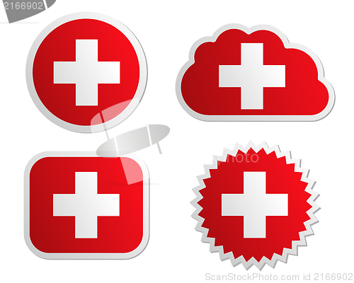 Image of Switzerland flag labels