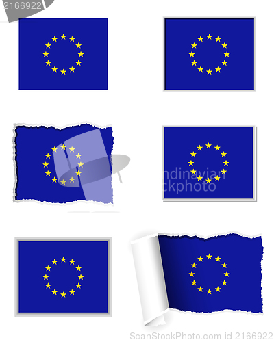 Image of European Union flag set