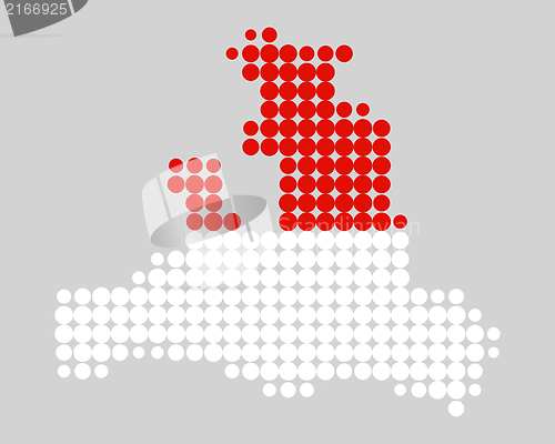 Image of Map and flag of Salzburg