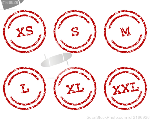 Image of Clothing size stamps