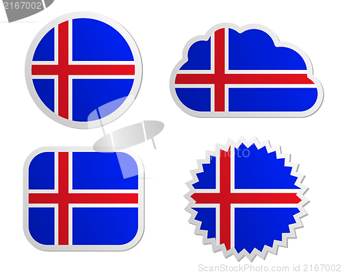 Image of Iceland flag labels