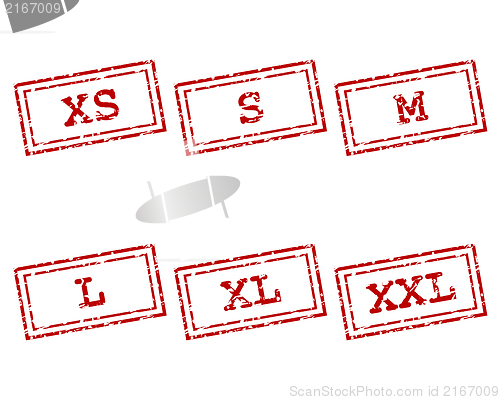 Image of Clothing size stamps