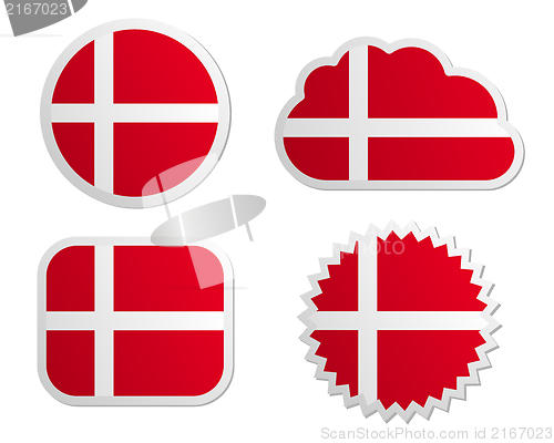 Image of Denmark flag labels