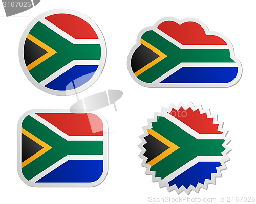 Image of South Africa flag labels