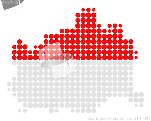 Image of Map and flag of Vienna