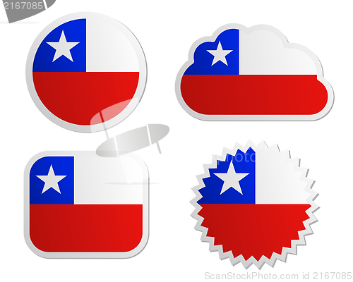 Image of Chile flag labels
