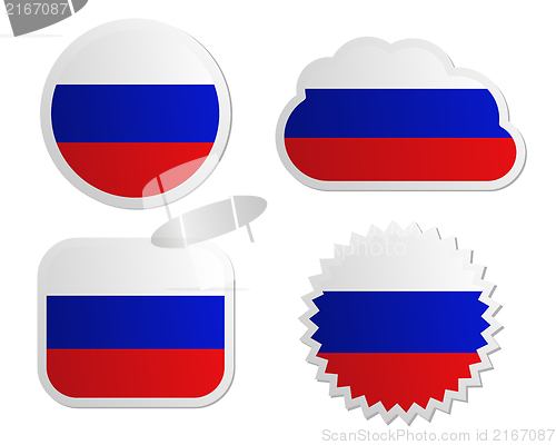 Image of Russia flag labels