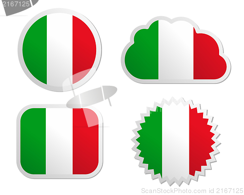 Image of Italy flag labels