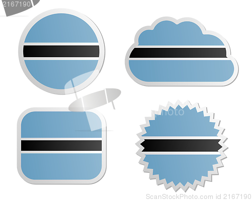 Image of Botswana flag labels