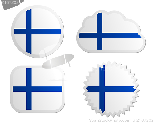 Image of Finland flag labels